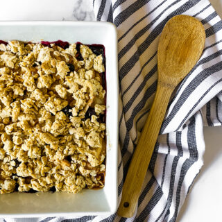 Apple, Pear, And Blueberry Crumble