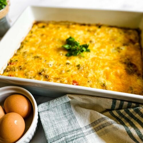 Egg, Sausage, And Cheese Breakfast Casserole - Cooking With Fudge