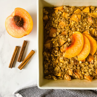 Peach Cobbler Baked Oatmeal