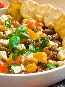 Bruschetta Dip With Feta - Cooking With Fudge