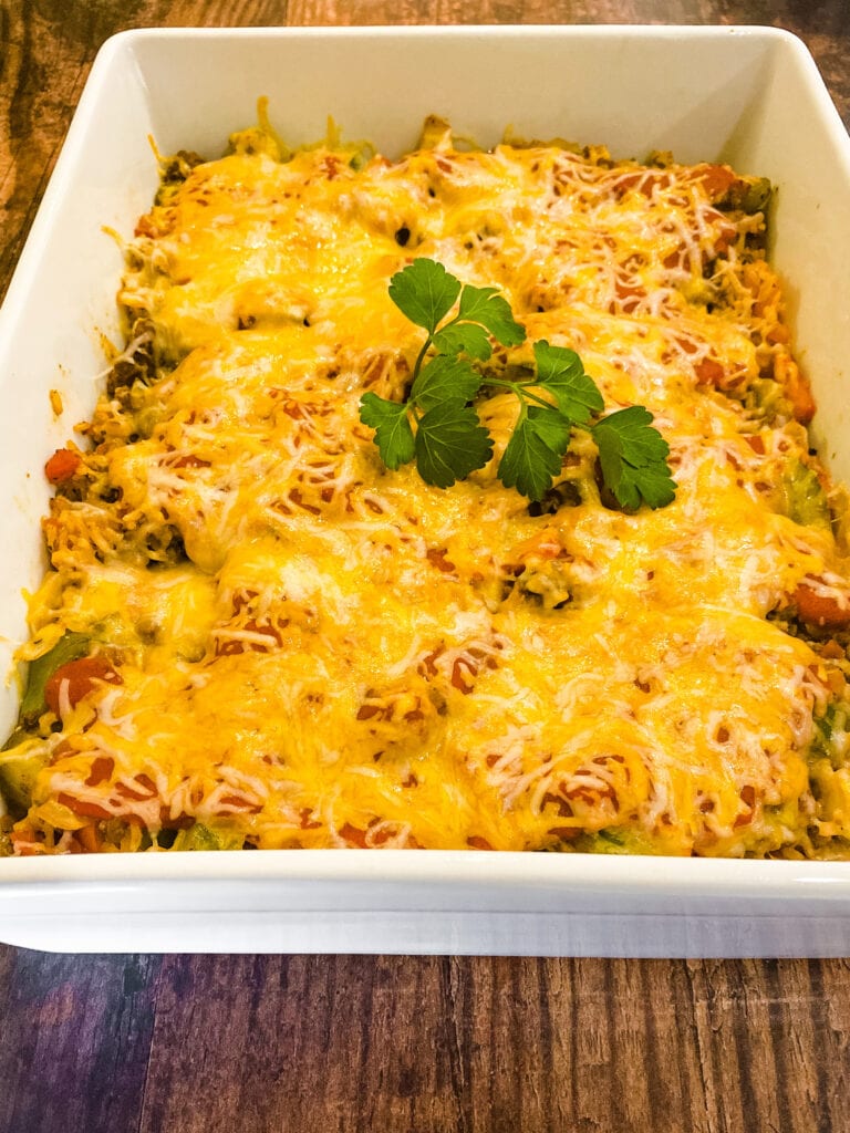Stuffed Pepper Bake - Cooking With Fudge