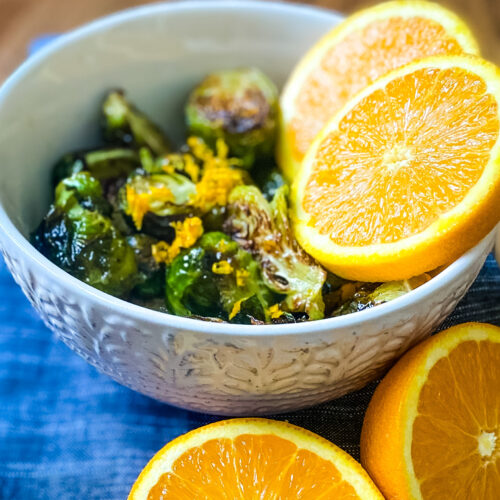 Citrus Glazed Brussels Sprouts - Cooking With Fudge