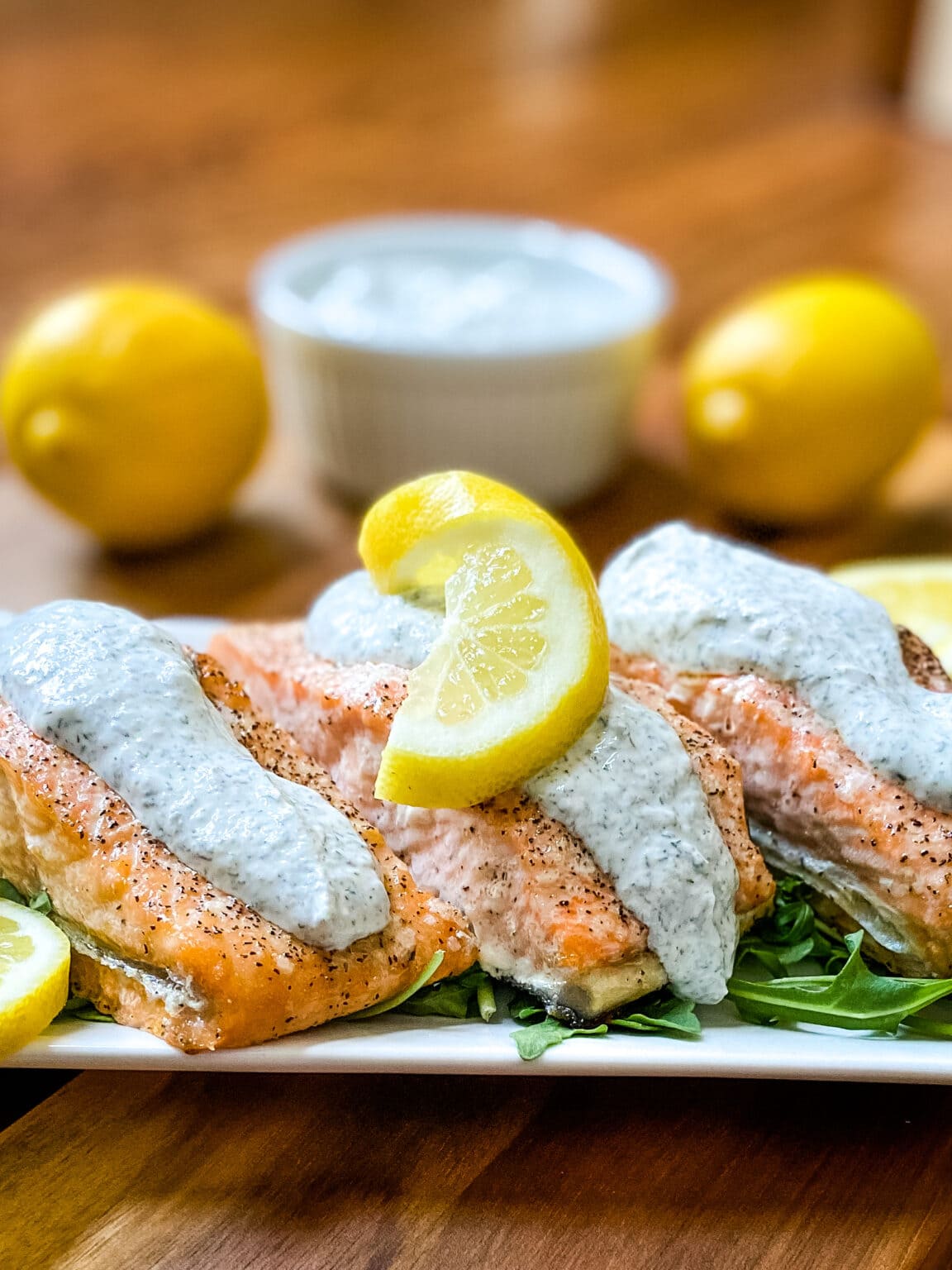 Salmon With Lemon Dill Sauce - Cooking With Fudge