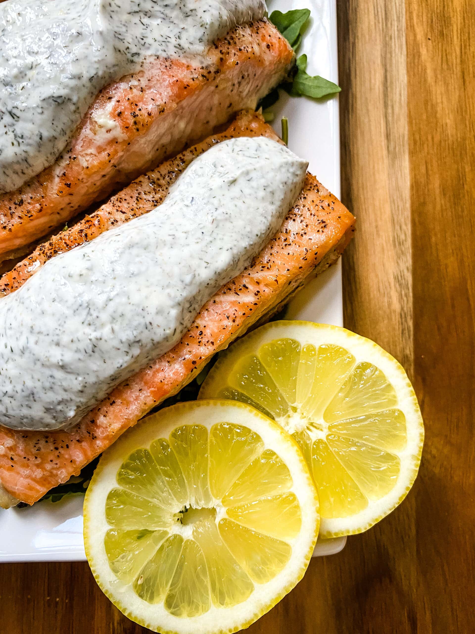 Salmon With Lemon Dill Sauce - Cooking With Fudge